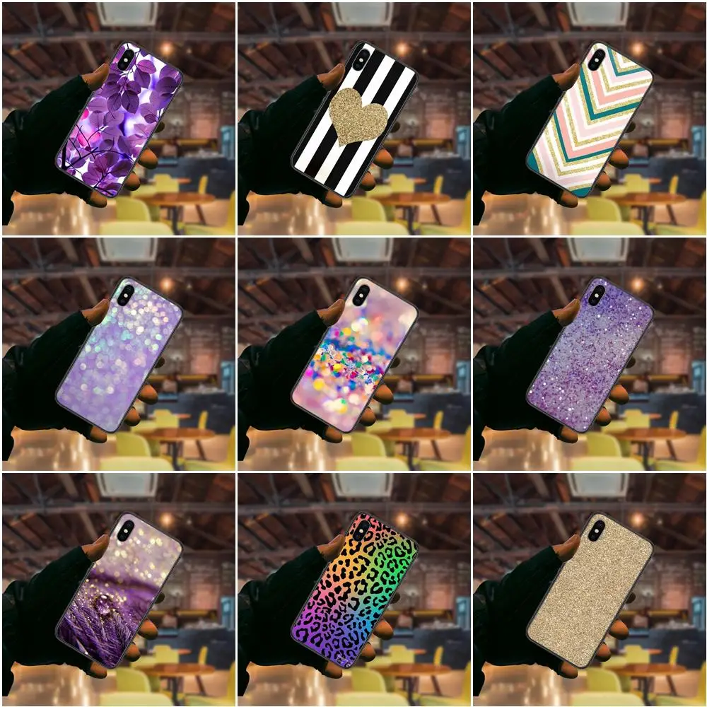 Soft Phone Skin Cheap Real Gold Glitter Herringbone Chevron For Samsung Galaxy A51 A52s A53 A60 A6S A70 A70S A71 A72 A80 A81