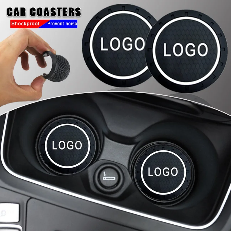 

Car Coasters PVC Anti Slip Coasters Cup Holder Insert for Citroen C4 C5 6 Cross Cactus Picasso GRAND Elysee Berlingo Accessories