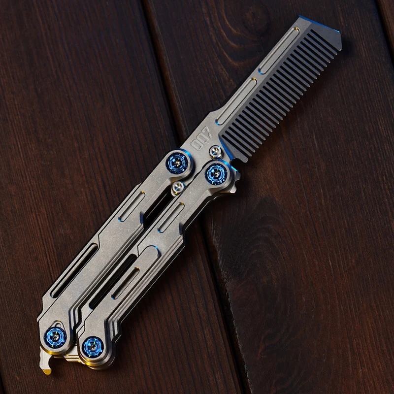 Титановый сплав EDC игрушка тренировка художника бросающая расческа без края |