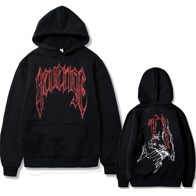 

Revenge Red Logo Print Hoodie Men Women Oversized Fashion Vintage Sweatshirt Men's Hip Hop Streetwear Chief Keef Graphic Hoodies