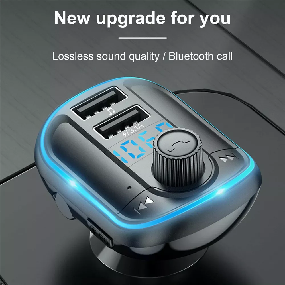 Автомобильный беспроводной Bluetooth FM-передатчик радиоадаптер mp3-плеер 2 порта USB
