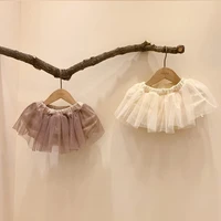 girls texture tutu skirt gauze skirt performance ballet skirt baby hakama anti lighting hakama