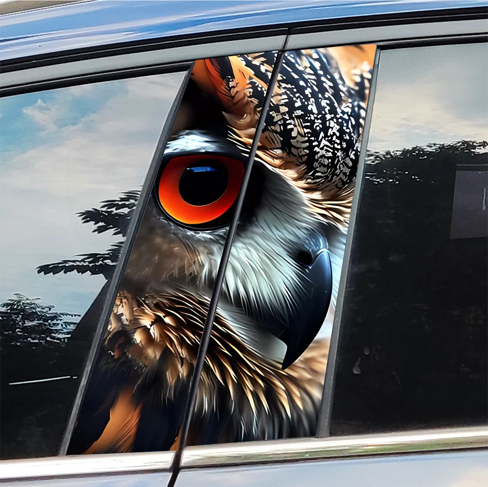 Наклейки на автомобиль с изображением совы забавные автомобильные стойки B