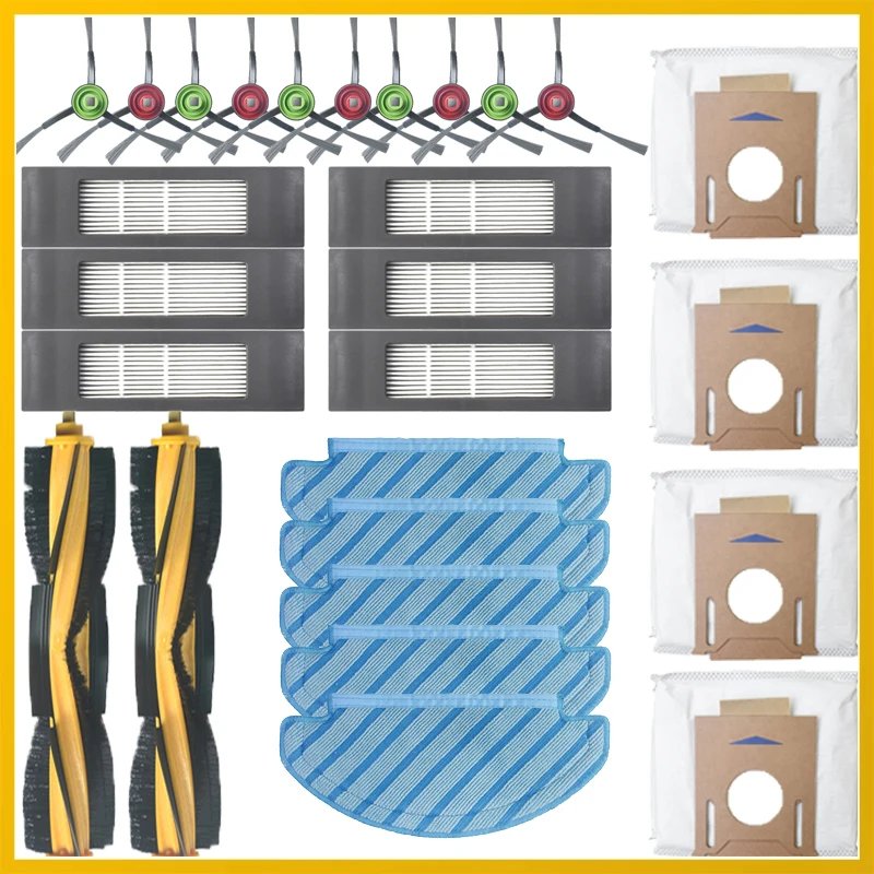 For ECOVACS DEEBOT OZMO T8 / AIVI / MAX N8 PRO / T9 MAX Yeedi Vac Station Main/Side Brush Dust Bag HEPA Filter Mop Cloth Parts