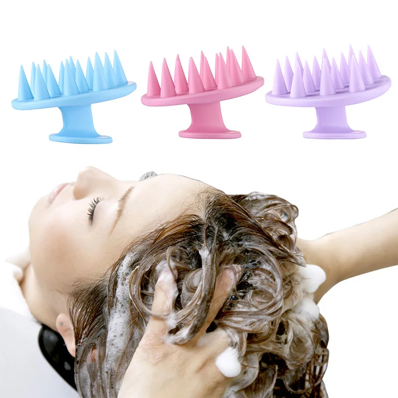Silicone Shampoo Scalp Hair Massager Shampoo Massage Comb Bath Massage Brush Scalp Massager Hair Shower Brush Comb Care Tool