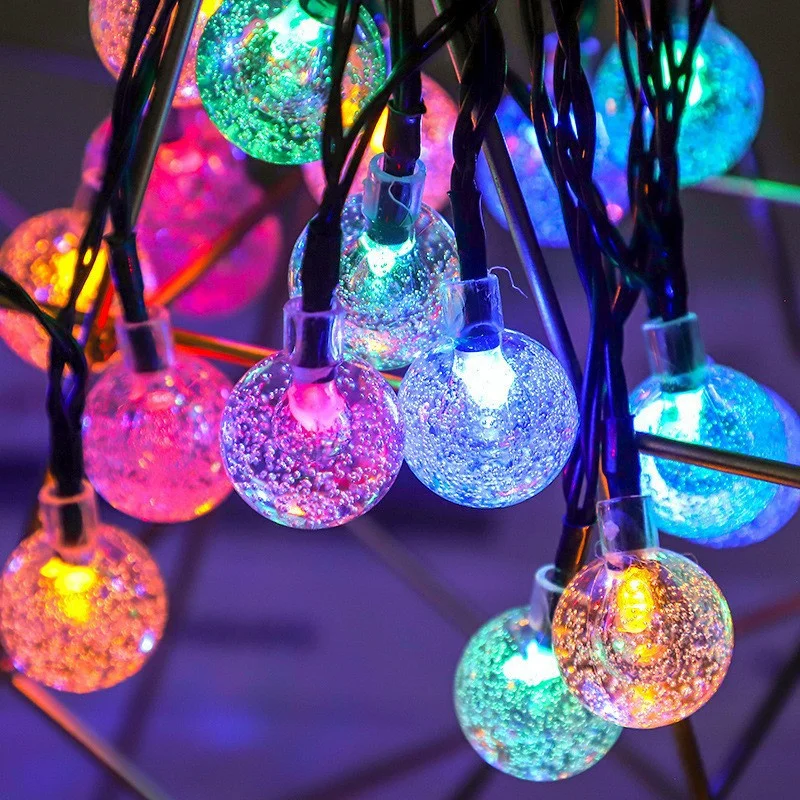 

USB Battery Led String Lights Fairy Gypsophila Bubble Ball Lamp Holiday Lighting Garland Indoor For Christmas Wedding Decoration