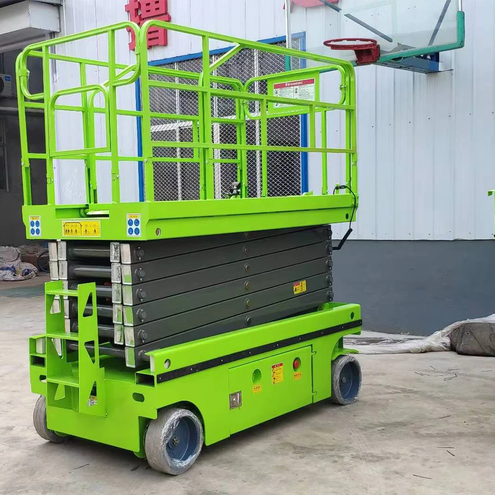 

6m 8m 10m 12m 320kg battery powered hydraulic electric tracked crawler scissor lift platform for aerial work