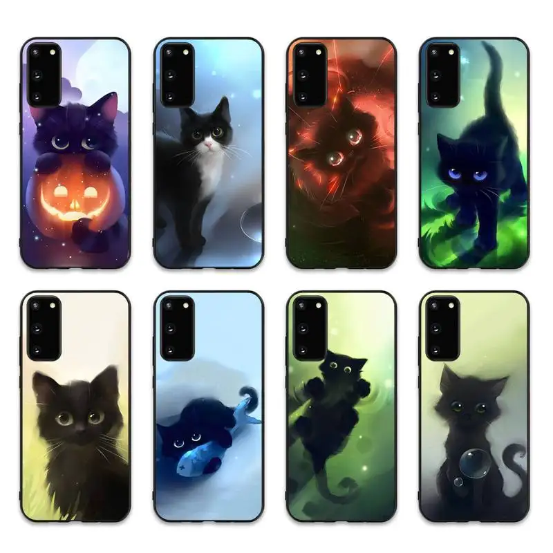 

Cute Cat Cartoon Phone Case for Samsung S10 21 20 9 8 plus lite S20 UlTRA 7edge