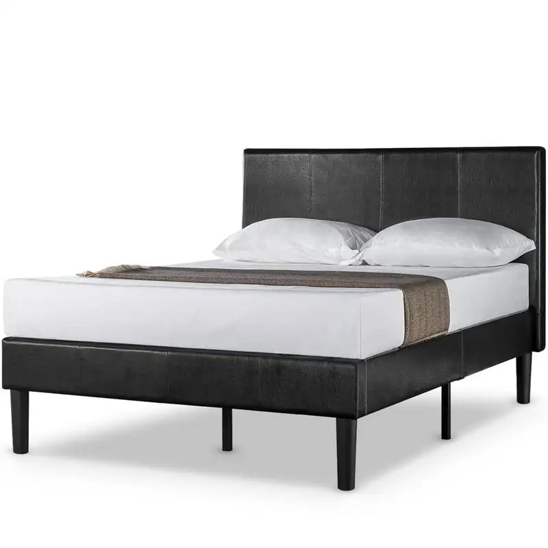 

47" Faux Leather Platform Bed Frame, Full