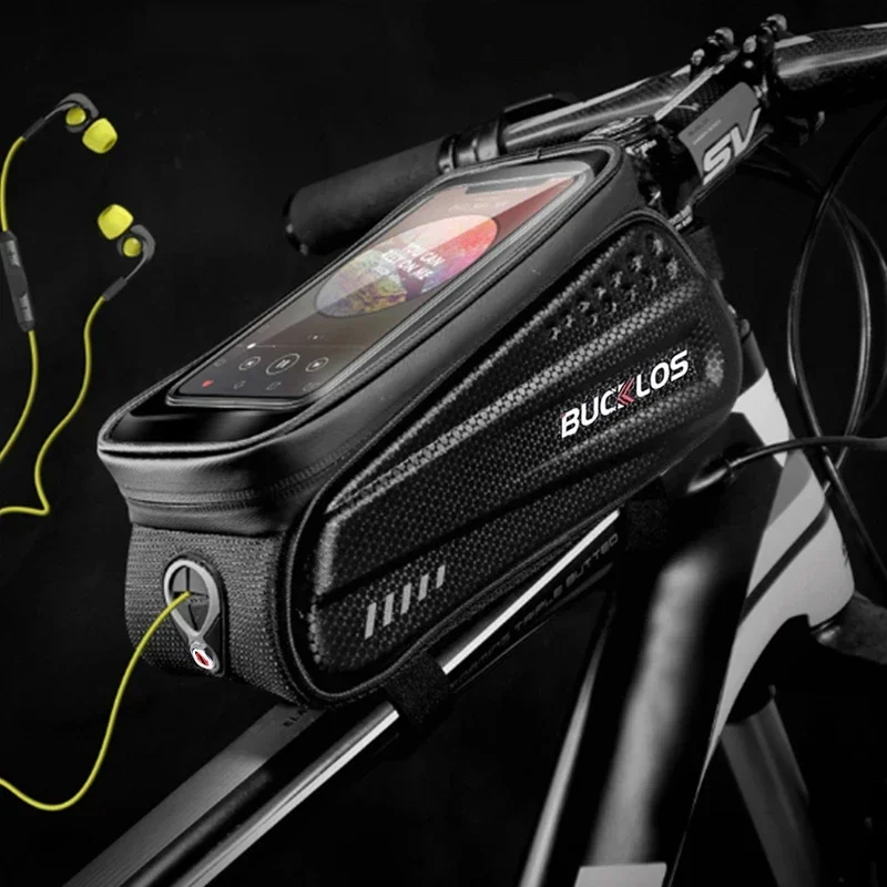 

BUCKLOS Bicycle Bag Waterproof Touch Screen Cycling Bags Ultralight 6.5 Inch Mobile Phone Case Bicycle Top Tube Bag
