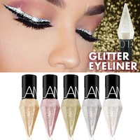 professional shiny eye liners cosmetics for women pigment silver rose gold color liquid glitter eyeliner cheap makeup