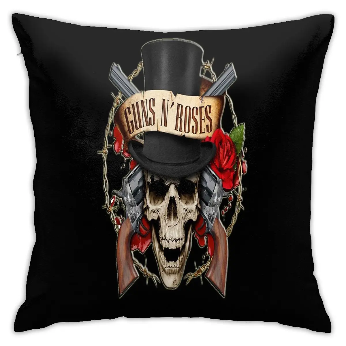 

Guns N' Roses Decorative Cushion Cover Floral Pillow Case For Car Sofa Decor Pillowcase Home Pillows 45 x 45cm