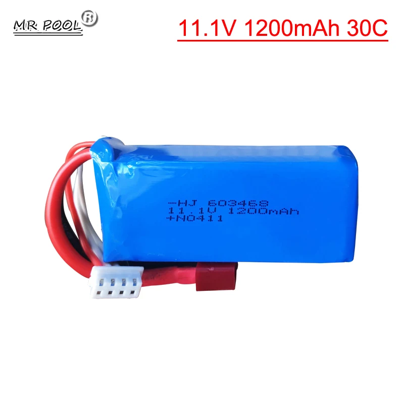 Литий-полимерный аккумулятор 11 1 В 1200 мАч для WLtoys WL915 WL-915-A