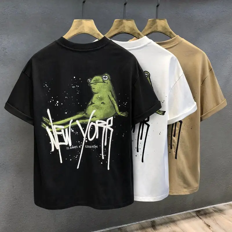 

T Shirt for Men Clothing Mens Tee Shirts Graphic Streetwear Anime Watercolor Print Katoen Top Drawings Alphabet Stylish 2023 Xl