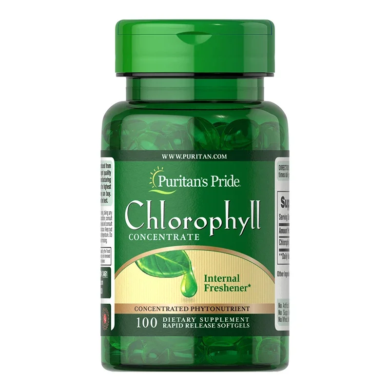 

Chlorophyllin Extract Capsules, Powerful Detoxification, Rejuvenation, Enhancement of Healthy Glow, Dietary Supplement