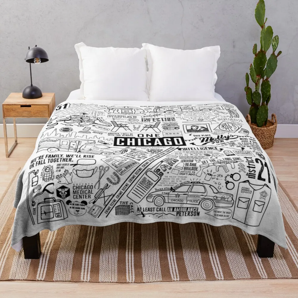 

ONE CHICAGO COLLAGE Throw Blanket Comforter Blanket Soft