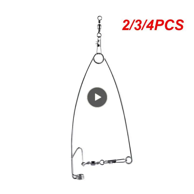 

2/3/4PCS 20-piece Fishing Tool Connector Feeder Brass With Solid Ring Portable Hook Lamination 50 Pieces Coated With High Carbon
