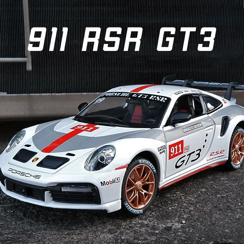1:24 Porsche 911 GT3 RSR литой игрушечный автомобиль из сплава металлическая модель