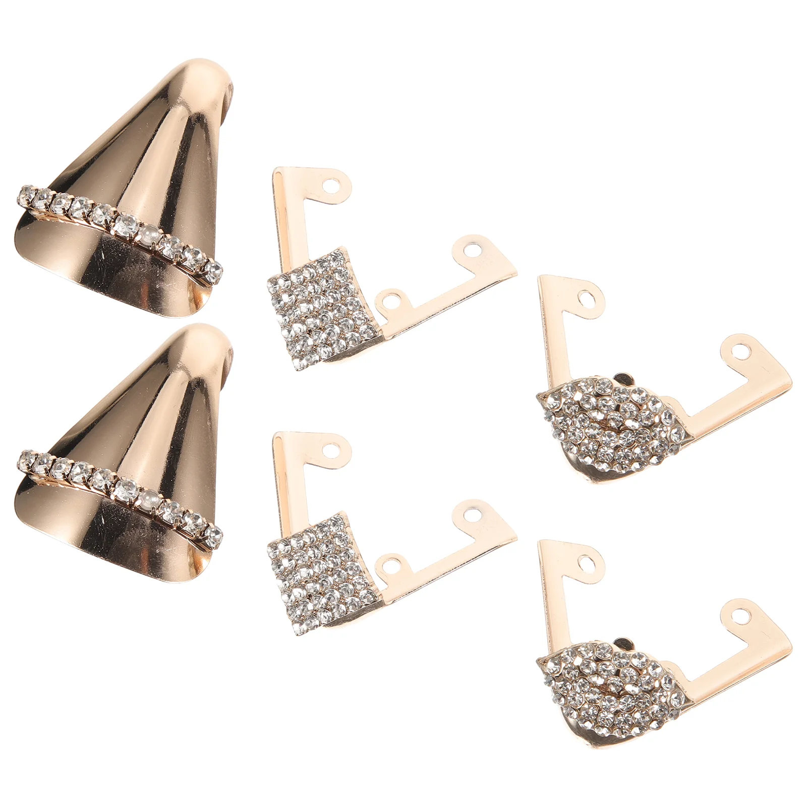 

3 Pairs Decorative Toe Caps Shoe Protective Cover Heel High Heels Repair Accessories Metal Covers Shoes Guards Feet Tip