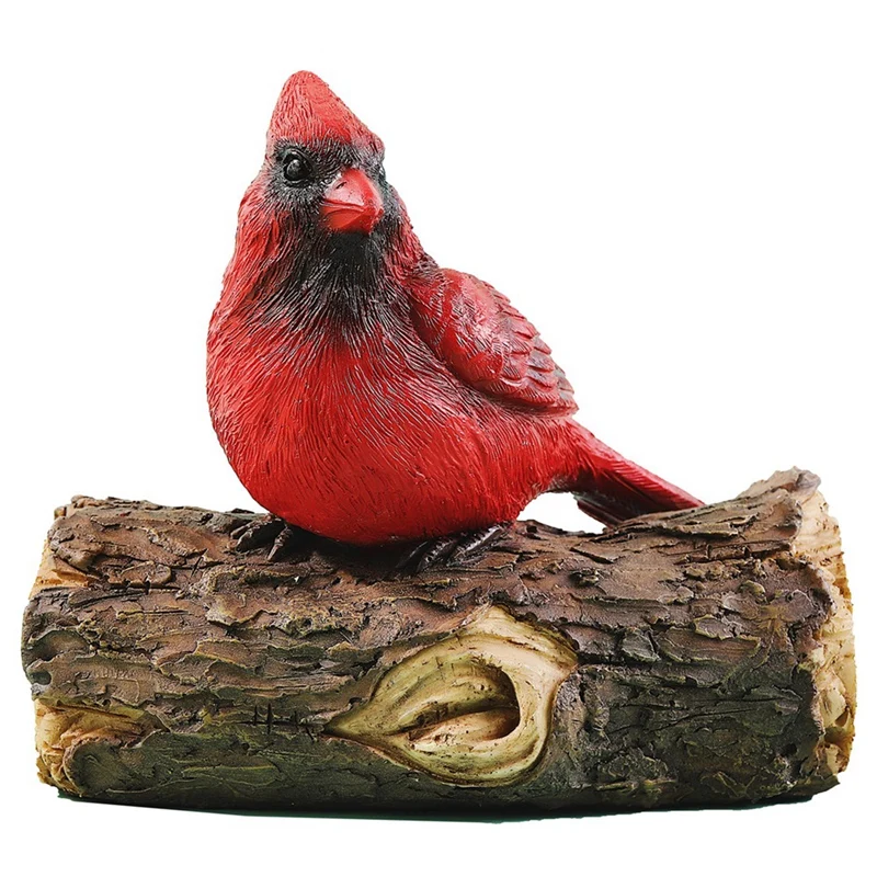 

Resin Bird Decoration Garden Courtyard Simulation Red Bird Decoration Tree Bird Christmas Decoration