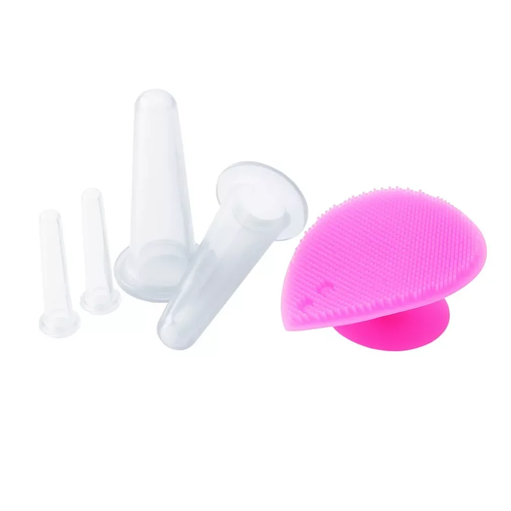

Family Body Massage Cupping Cup Face Eye CuppingPain Relief Cupping Cup Vacuum Silicone With pouch Meridian Health Care
