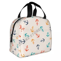 color the anchor insulated lunch bags print food case cooler warm bento box for kids lunch box for school