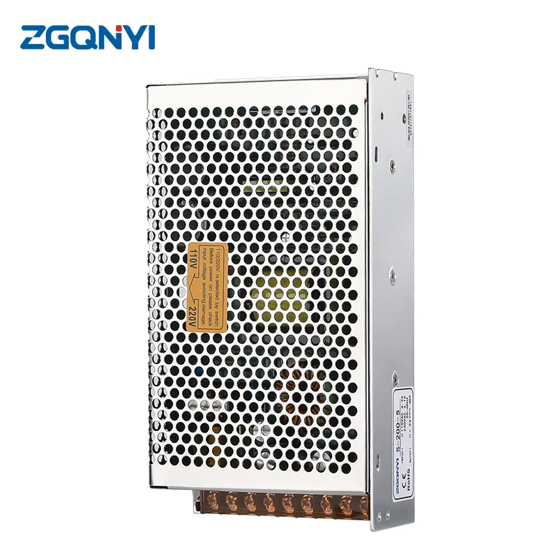 

ZGQNYI S-200W источник питания 5 В, трансформатор освещения, импульсный адаптер, светодиодный драйвер постоянного тока, высокая точность выхода для мониторинга безопасности