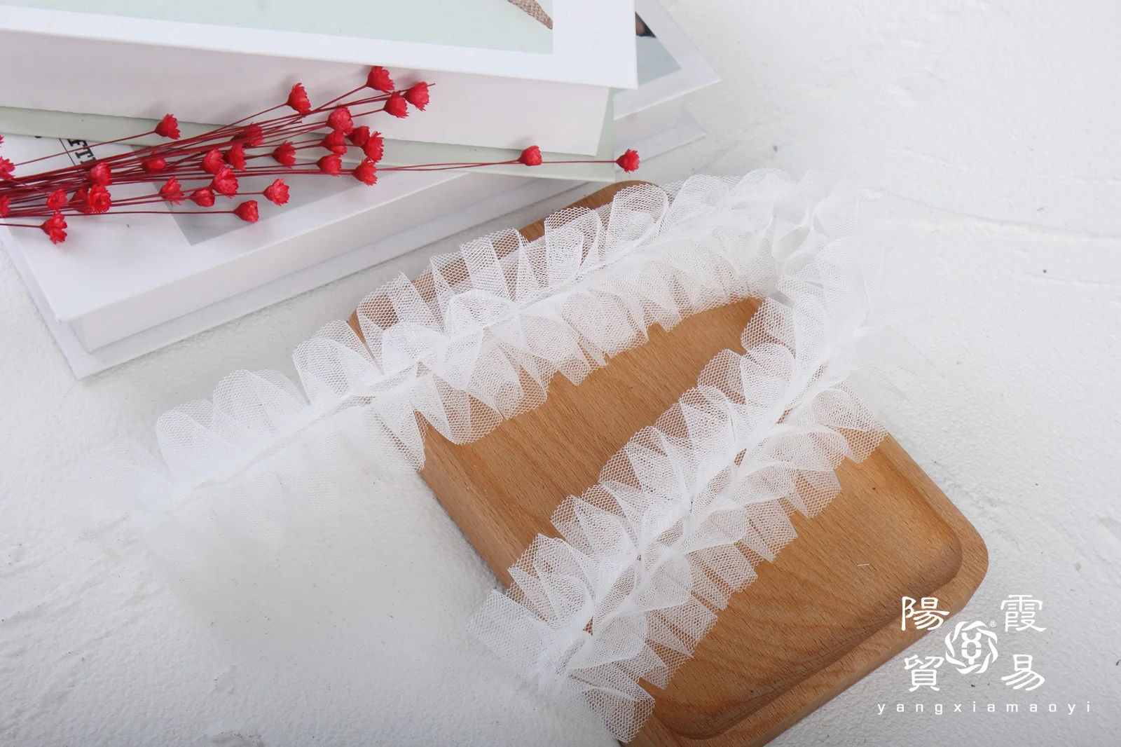 6 см двухрядная многослойная сетчатая кружевная бейка с 3D складками для одежды