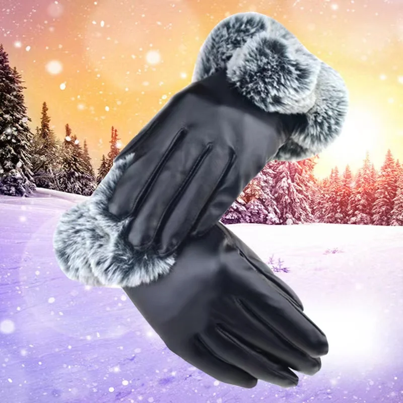 

Зимние кожаные перчатки для мужчин и женщин, водонепроницаемые и теплые ветрозащитные перчатки для сенсорных экранов, для холодной погоды, езды на велосипеде, бега, спорта sk