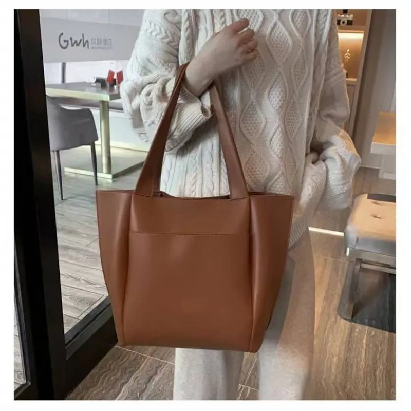 

Women's Bag Hot Sale Large Ladies Wild Bags Sac A Main Femme Large Capacity Shoulder Bags High Quality PU Leather Shoulder Bags