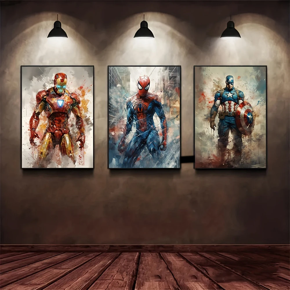 Холщовая картина с супергероями Диснея Халка постер на стену изображением