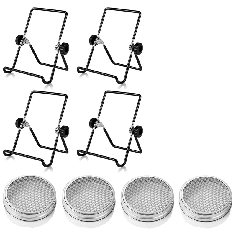 

8PCS Sprouting Jar Lids Sprouting Stand Sprouting Jar Lids Breathable Wide Mouth Sprouting Jar Lid Stainless Steel
