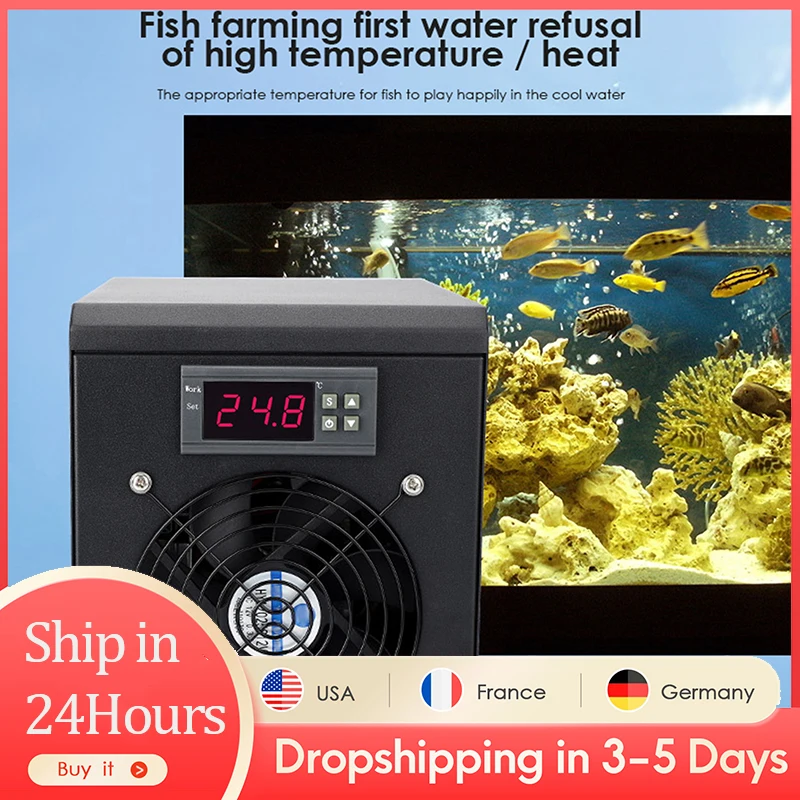 Pаспродажа 180 Вт аквариум охладитель воды 60л аквариум охладитель нагреватель система 10-40 ℃ устройство постоянной температуры устойчивое охлаждение