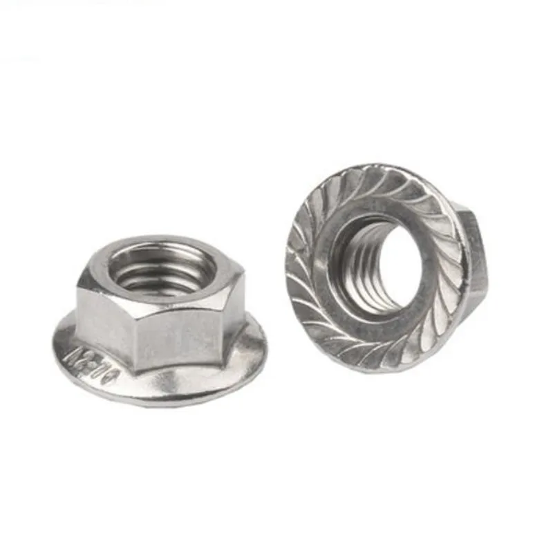 

5PCS DIN6923 M8x1.0 M10*1.0 M10*1.25 M12*1.25 M12*1.5 fine thread Flanged Hex Nut Flange Nuts