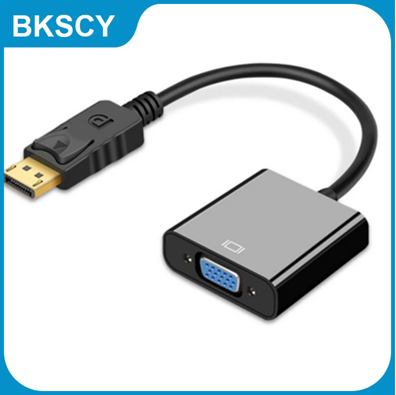

BKSCY DisplayPort Display Port DP to VGA Adapter Cable Male to Female Converter for PC Computer Laptop HDTV Monitor Projector