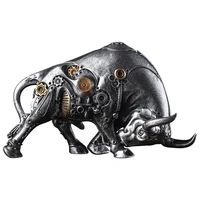 resin statue animal golden bull nordic abstract ornaments for figurines for interior sculpture room home decor