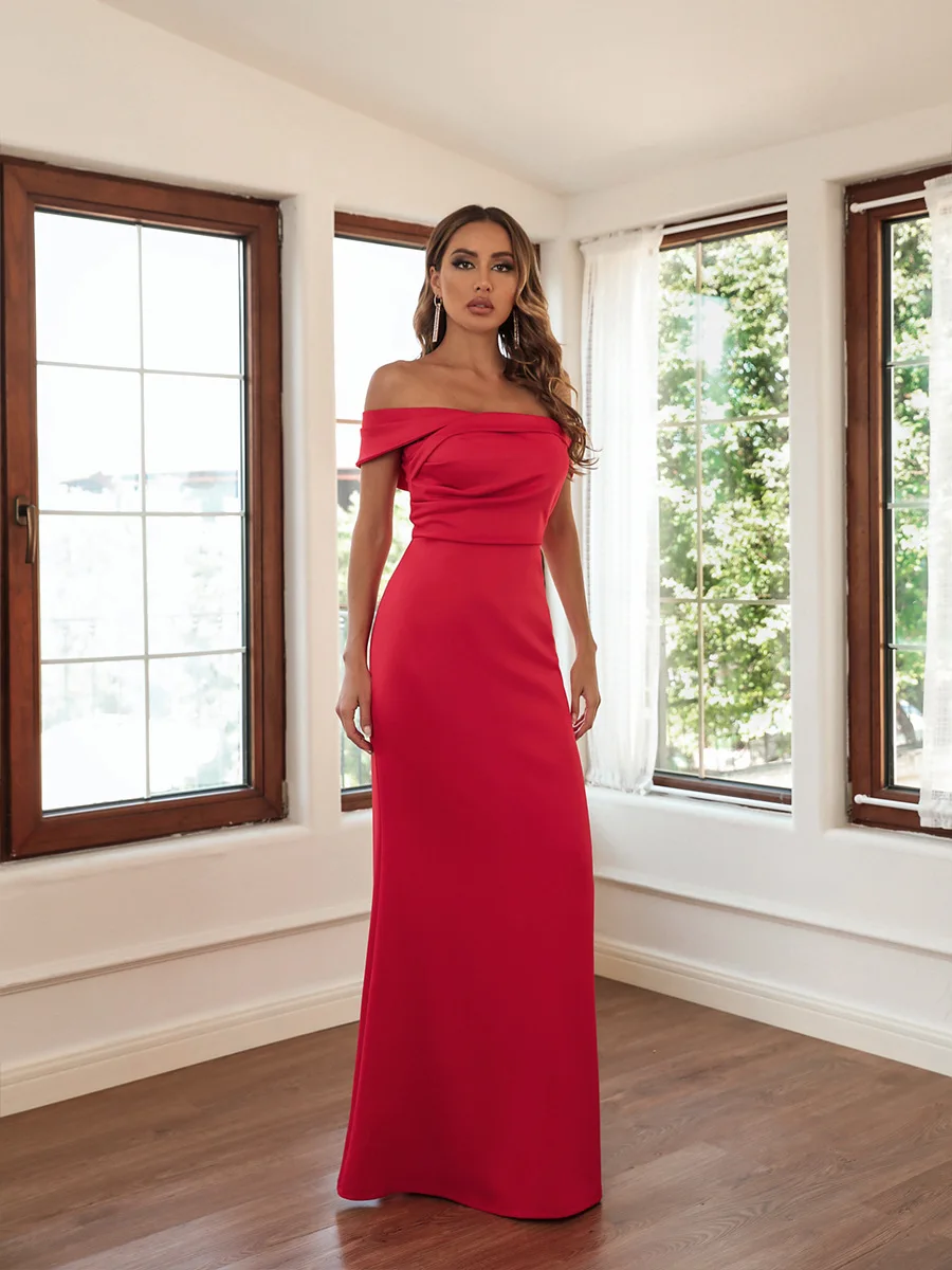 

Luxury Evening Dresses Long Off the Shoulder High Waist Mermaid Floor-Length Gown 2022 Ever Pretty of Gorgeous Prom Women Dress