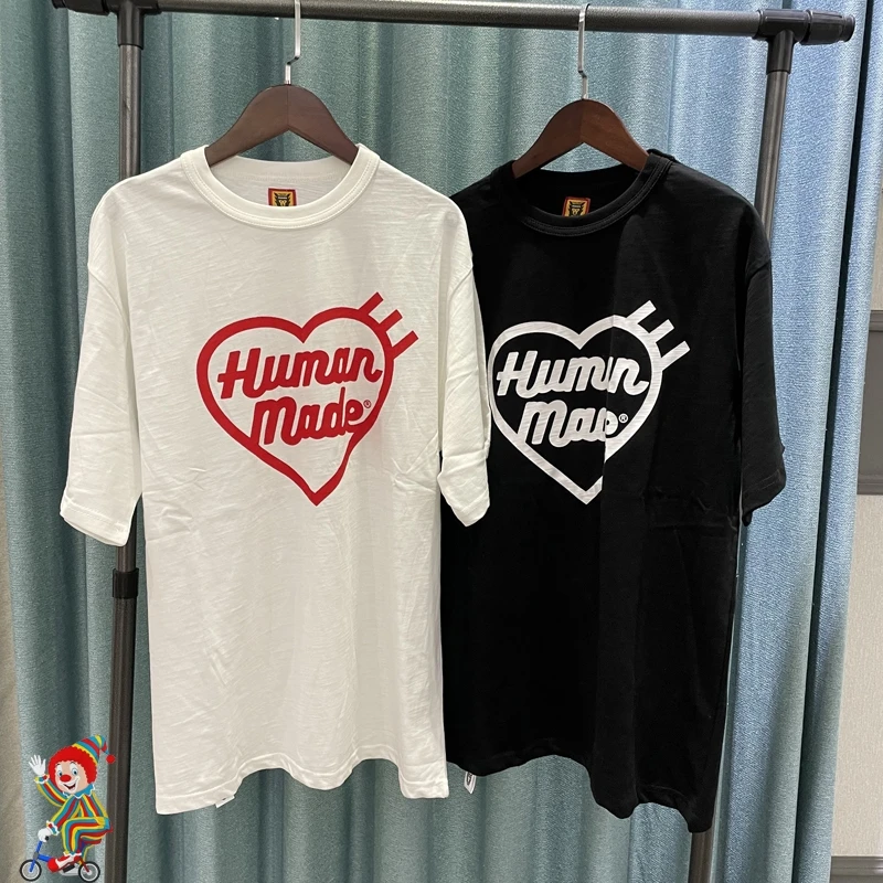 

Human Made T-shirt for Men Classic Heart Short Sleeve Original Package High Quality Slub Cotton Akira Top Tee Man Women Clothes