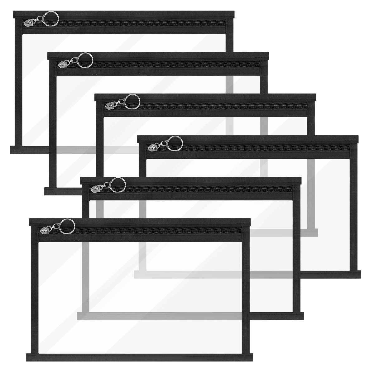 

6 шт., водонепроницаемые сумки на молнии из ПВХ