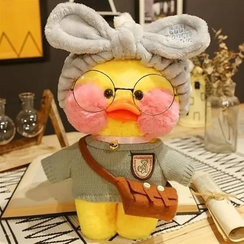 

30cm Plush Duck In Glasses Hyaluronic Acid Little Yellow Duck Doll Ducks Lalafanfan Ducks Plush Soft Toys Ducks Doll Kids Gifts