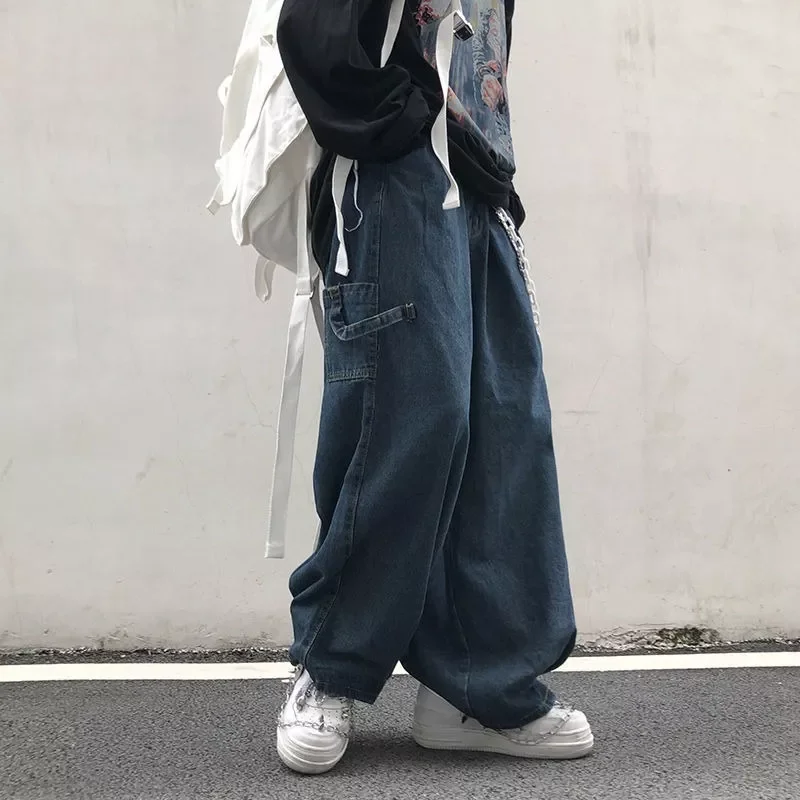 

High Waist Loose Comfortable Jeans For Women Wide Leg Pants Elastic Fashion Boyfriend Style Denim Pants Trousers Lady Streetwear