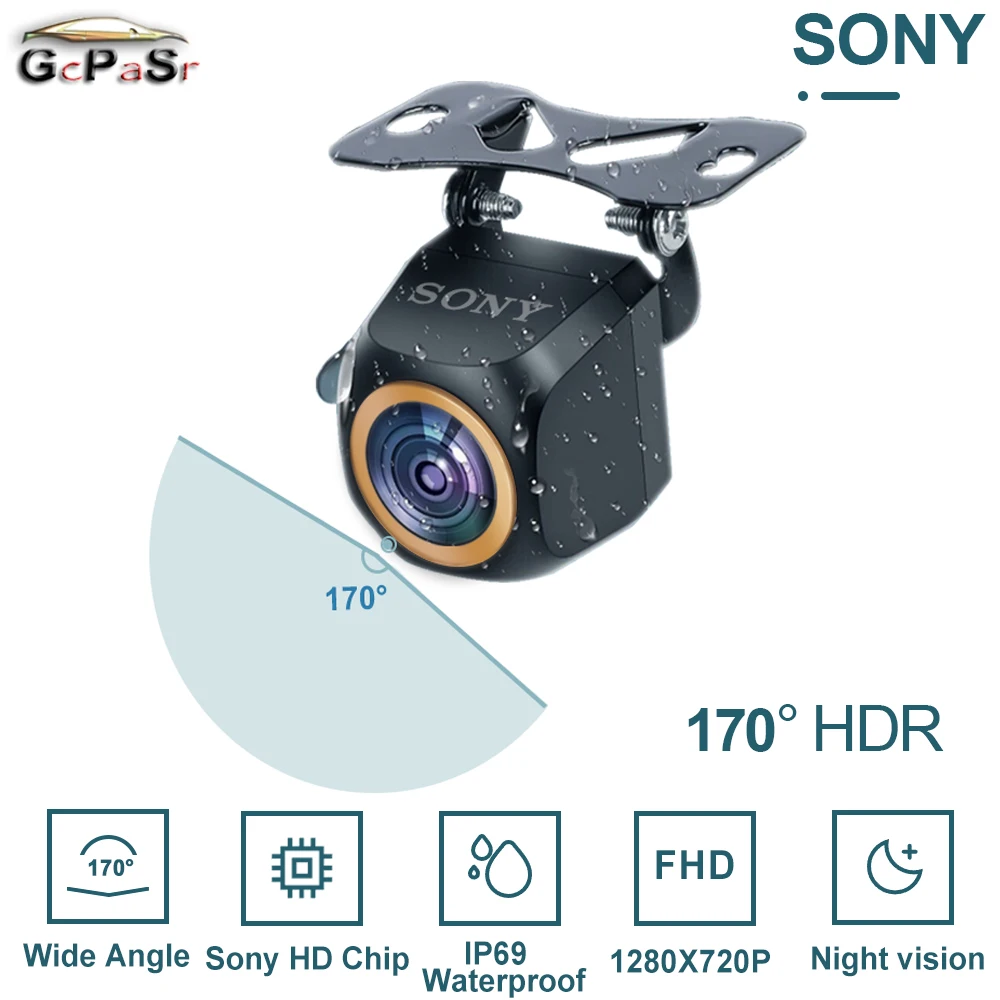 

GcPaSr для SONY AHD 1920x1080P «рыбий глаз» с золотым объективом Full HD ночного видения, автомобильная камера заднего вида, передняя камера заднего вида 200 °