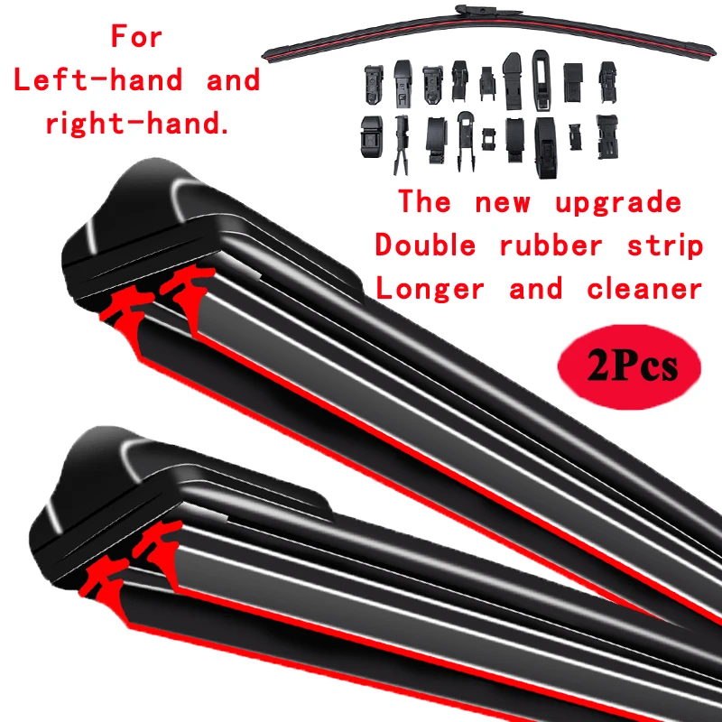 

For FIAT Strada 281 2020 2021 2022 Car Accessories Gadgets Red Blue Yellow Wipers Double Rubber Car Windshield Wiper Blades