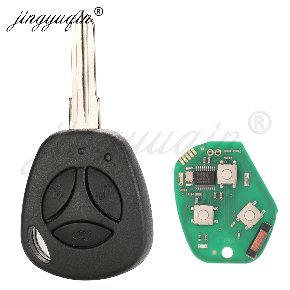 

Jingyuqin 433 МГц ID46 чип PCF7941 удаленный ключ от машины для Lada Granta Priora Vesta X-Ray XRay Sedan Sport Kalina 3 кнопки управления