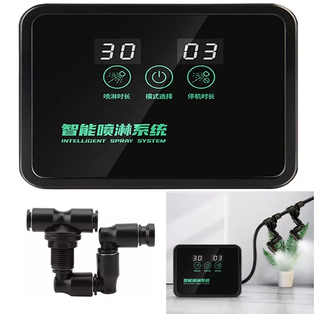 

Smart Spray System Garden Plant Sprinkler LCD Display Timer Intelligent Automatic Mist Sprayer Kits For Flowers Green Plant
