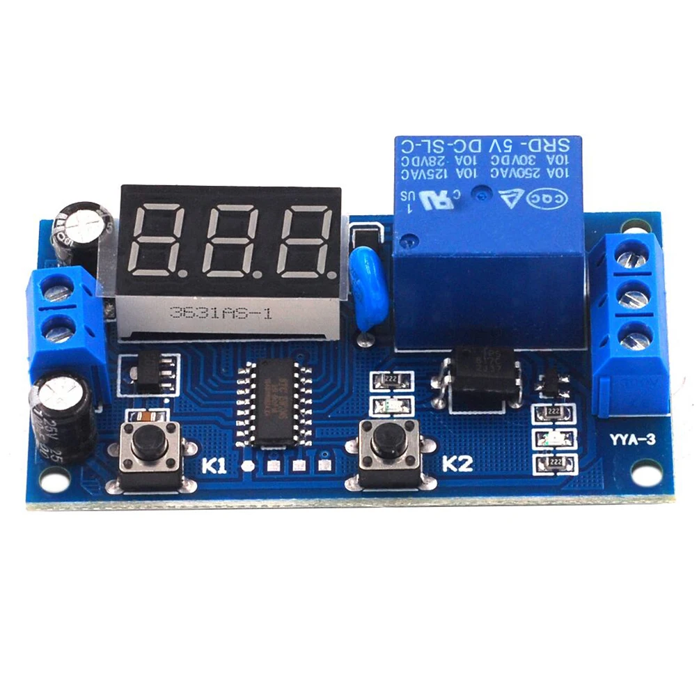 

DC 5V 12V Real time Timing Delay Timer Relay Module Switch Control Clock Synchronization Multiple mode control Wiring diagram
