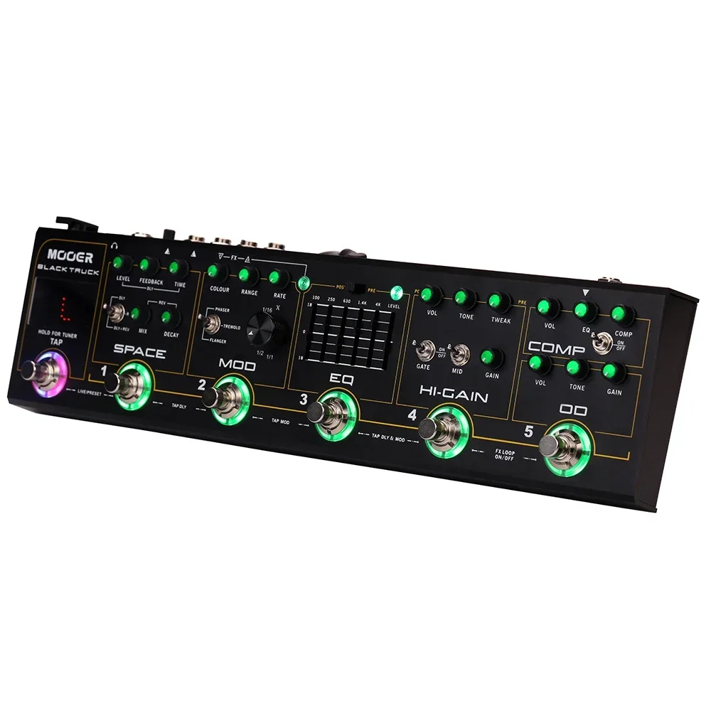 Комбинированная педаль эффектов Mooer CPT2 Black Truck встроенный компрессор тюнер