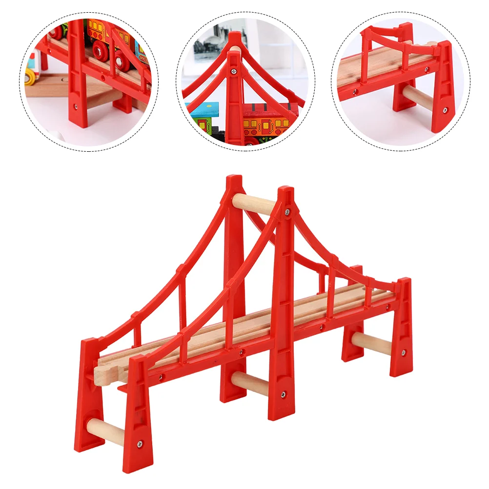 

Wooden Raised Bridge Tracks Railroad Bridge Train Accessories Set Rail Bridge