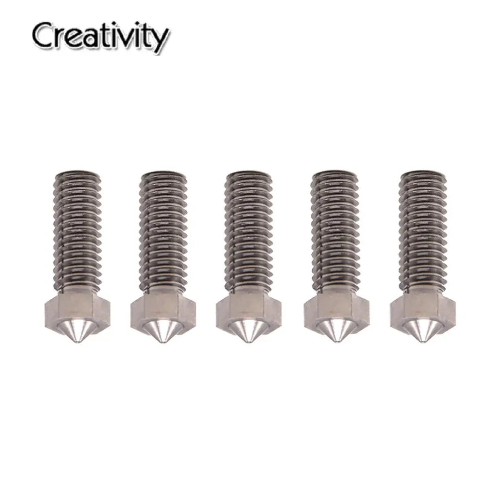 

Насадка Volcano из титанового сплава для Volcano Hotend, сопротивление высоким температурам, резьбовое сопло M6 0,4/0,6/0,8 мм для Sidewinder X1