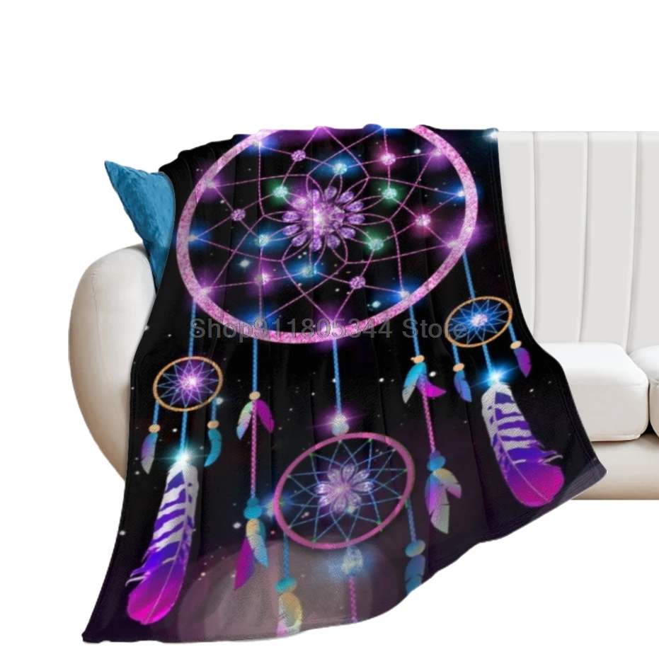 

Dreamcatcher Dream Catcher Throw Blanket Fuzzy Warm Throws for Winter Bedding 3D Printing Soft Micro Fleece Blanket